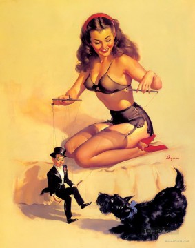  Hand Painting - they re easy to handle 1948 pin up